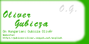 oliver gubicza business card