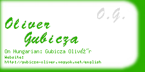 oliver gubicza business card